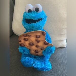 Hasbro Blue Cookie Monster Plush with Cookie